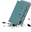 Cu clapetă pentru Samsung Galaxy S25 Edge, Litchi Skin Grain, albastru