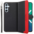Cu clapetă pentru Samsung Galaxy A54 5G, KHAZNEH RFID, Dual Color, negru