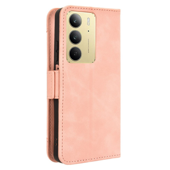 Cu clapetă pentru Realme 14X / Realme C75, Card Slot, roz