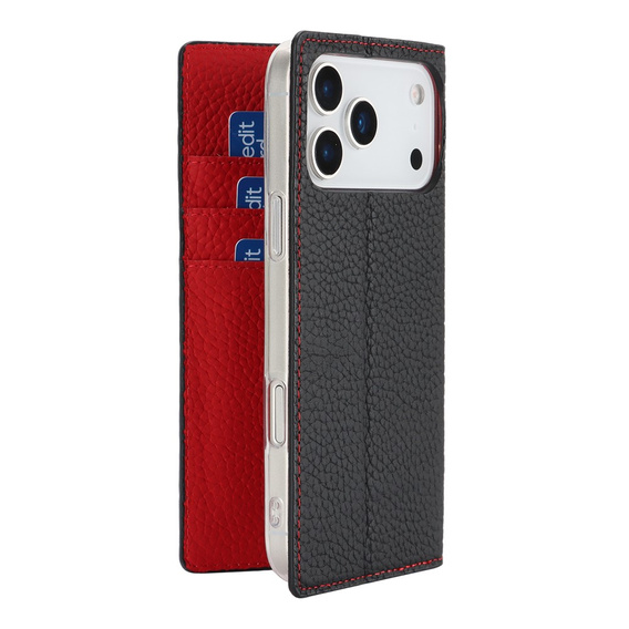 Husă cu capac rabatabil Litchi Skin Grain pentru iPhone 17 Pro