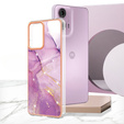 Carcasă de protecție pentru Motorola Moto G24 / G24 Power / G04, Marble Slim Case, violet