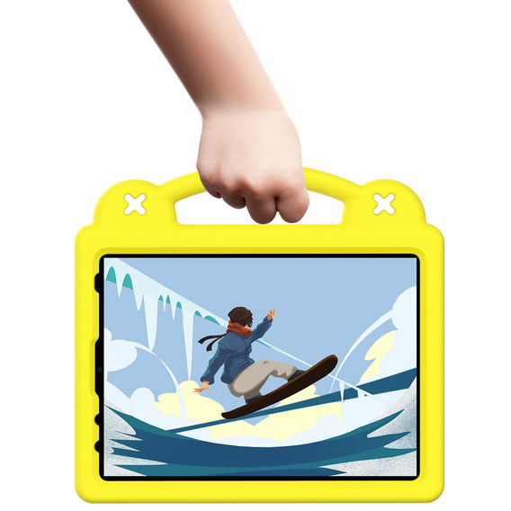 Husă pentru copii pentru iPad 10.9 2022 10 Gen, Cute Patterns, cu suport, galben