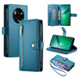 Cu clapetă pentru Realme 14 Pro 5G, Wallet Zipper Pocket, albastru