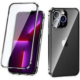 Husa pentru iPhone 13 Pro Max, Magnetic Dual Glass, negru