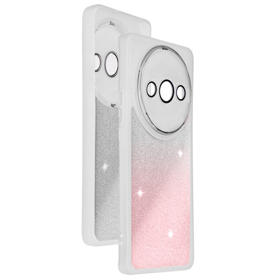 Huse pentru Xiaomi Redmi A3, Glittery Powder, alb / roz