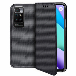 Cu clapetă pentru Xiaomi Redmi 10, Wallet Smart Magnet, albastru