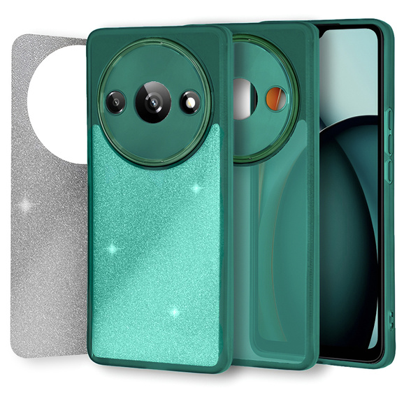 Huse pentru Xiaomi Redmi A3, Glittery Powder, verde