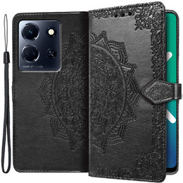 Cu clapetă pentru Infinix Note 30 5G, Mandala, negru