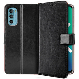Cu clapetă pentru Motorola Moto G52 / G82 5G, Crazy Horse Wallet, albastru