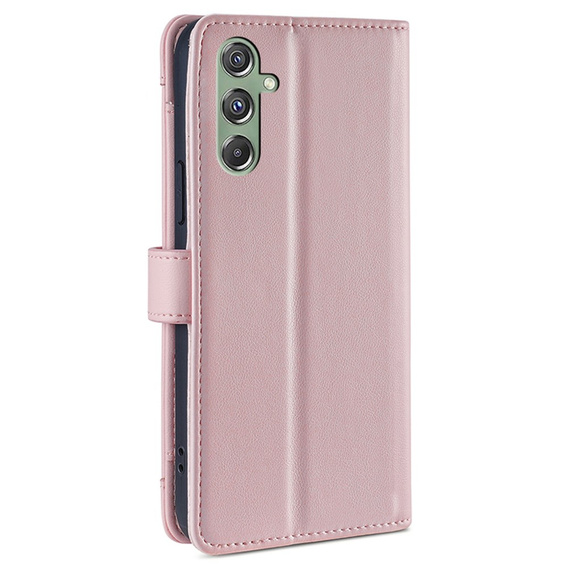 Cu clapetă pentru Samsung Galaxy M34, Wallet Zipper Pocket, roz