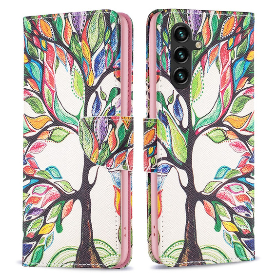 Cu clapetă pentru Samsung Galaxy A35 5G, Wallet, Tree of Life