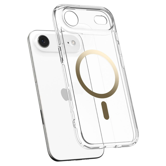 Carcasă Spigen Ultra Hybrid MagSafe pentru iPhone Air, transparentă / aurie