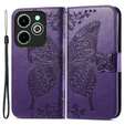 Cu clapetă pentru Infinix Hot 40i, Butterfly, violet