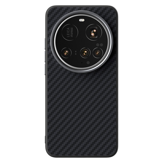 Carcasa ABEEL pentru Xiaomi 15 Ultra, Carbon Fiber, pentru MagSafe, negru