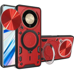 Husă blindată pentru Honor Magic 6 Lite 5G, CamShield Slide, roșu