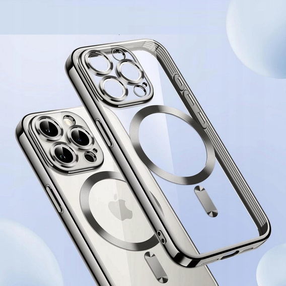 Husă pentru iPhone 16 Pro, Electro MagSafe, gri titan + Sticlă pentru ecran