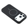 Manșon din silicon pentru iPhone 17 Pro Max, pentru MagSafe, antișoc, negru