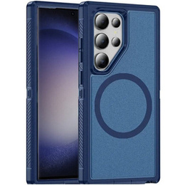 Carcasă cu ramă pentru Samsung Galaxy S23 Ultra, pentru MagSafe, albastru