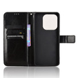 Cu clapetă pentru Xiaomi Redmi Note 14 4G, Crazy Horse Wallet, negru