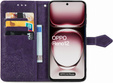 Cu clapetă pentru Oppo Reno 12, Mandala, violet