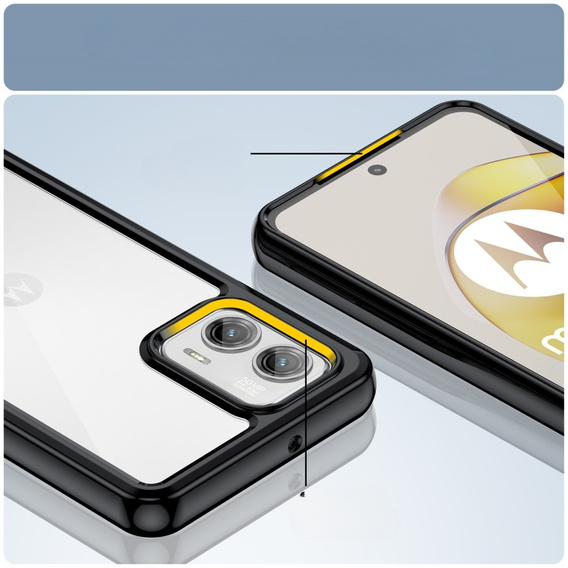 Huse pentru Motorola Moto G73 5G, Fusion Hybrid, transparent / negru