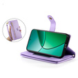Cu clapetă pentru Realme 14 Pro 5G, Wallet Zipper Pocket, violet
