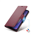 Husa cu clapetă CASEME pentru Samsung Galaxy A54 5G, Litchi Wallet, roșu