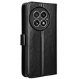 Cu clapetă pentru OnePlus 13, Crazy Horse Wallet, negru
