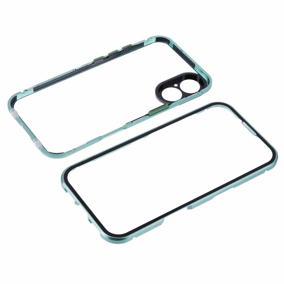 Husa pentru iPhone 16, Magnetic Dual Glass, verde