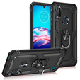Husă blindată pentru Motorola Moto E6S, Nox Case Ring, negru
