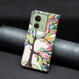 Cu clapetă pentru Motorola Edge 40 5G, Wallet, tree of life, albastru