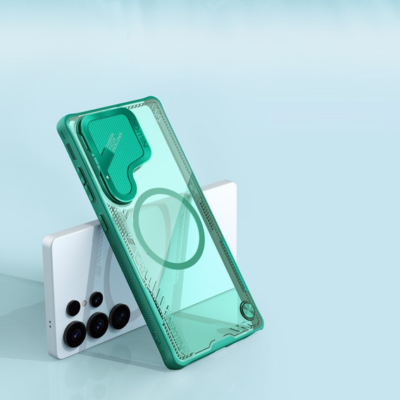 Carcasă pentru Samsung Galaxy S25 Ultra, carcasă blindată Nillkin, Icelade Prop, pentru Magsafe, verde