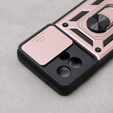 Husă blindată pentru Motorola Moto G84 5G, CamShield Slide, roz rose gold