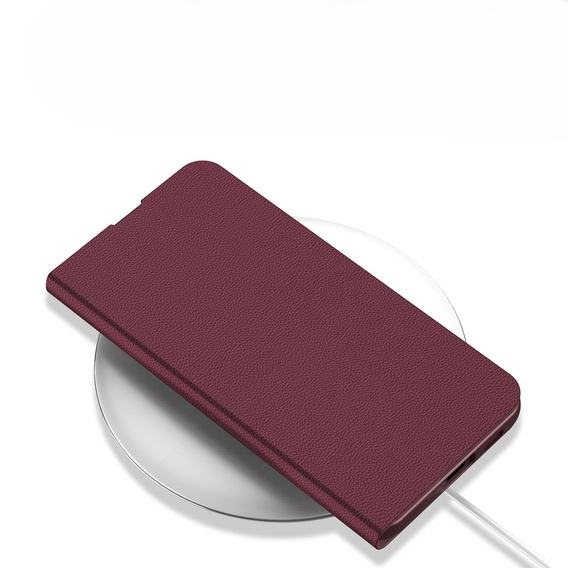 Cu clapetă pentru Samsung Galaxy S23 Plus, GKK Leather, maroon