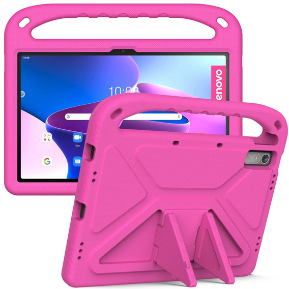 Husă pentru copii pentru Lenovo Tab P11 Gen 2 TB350FU TB350XU 11.5", husă pentru copii cu mâner, roz
