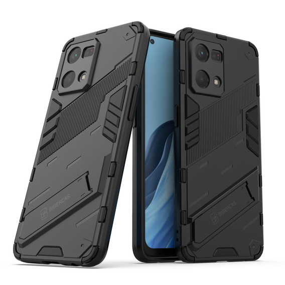 Husa pentru Oppo Reno7 4G, Military kickstand, albastru