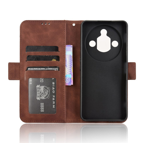 Husă cu slot pentru carduri pentru Nubia Focus Pro 5G, maro