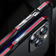 Husa LUPHIE pentru iPhone 15 Pro, Armor Bumper, negru / roșu