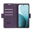 Husă pentru Oppo Reno 14 F / 14 FS, ERBORD Glossy Litchi, portofel cu clapetă, violet