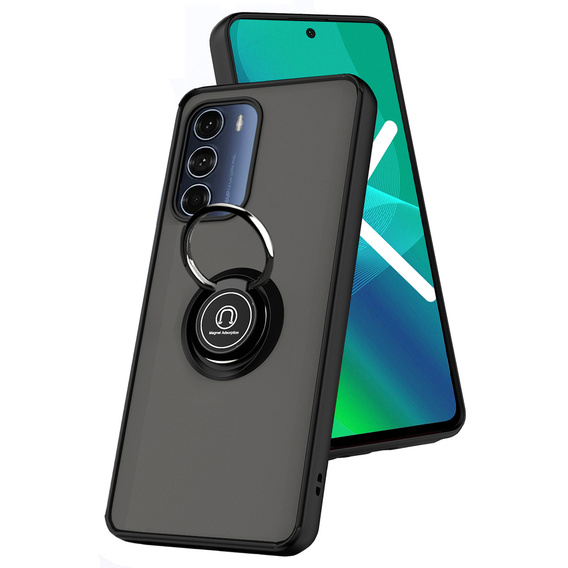 Husa pentru Motorola Moto G200 5G, Frosted Ring, albastru