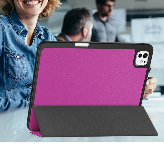 Husă pentru iPad Pro 11" 2024 (5 gen.), Smartcase cu spațiu pentru stylus, violet