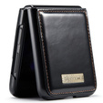 Carcasă flip CASEME pentru Samsung Galaxy Z Flip 3, Waxy Textured, negru
