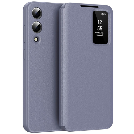 Husă cu clapetă pentru Samsung Galaxy S25 Edge, Smart View Wallet, violet