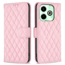 Cu clapetă pentru Infinix Hot 40i, Wallet, BINFEN COLOR, roz