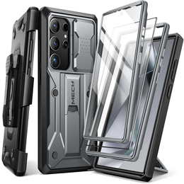 Husa pentru Samsung Galaxy S24 Ultra, Tongate MECH Series Clip, gri