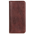 Huse pentru Samsung Galaxy S24, Wallet Litchi Leather, maro