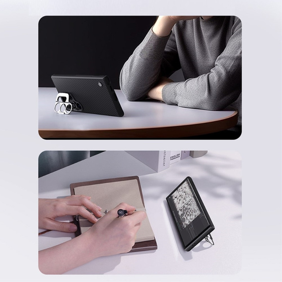 Carcasă pentru Samsung Galaxy S24 Ultra, carcasă blindată Nillkin, Carboprof Case, pentru Magsafe, negru