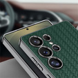 Huse pentru Samsung Galaxy S25 Ultra, GKK Woven Leather, verde