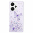 Husă pentru Xiaomi Redmi Note 13 Pro+, Glitter Butterfly, violet