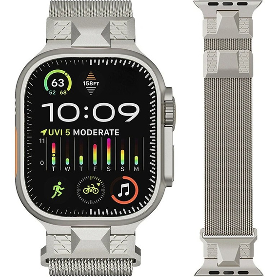 Bransoleta do Apple Watch 1/2/3/4/5/6/7/8/SE/ULTRA 42/44/45/49 MM, Czarna